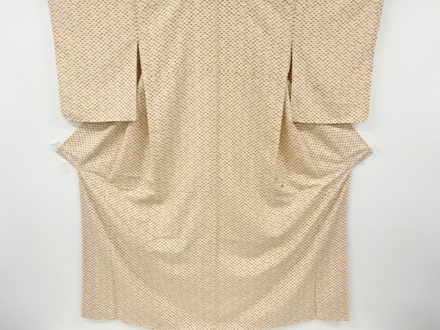 JAPANESE KIMONO / VINTAGE KOMON KIMONO / RHOMBUS & FOLDING FAN PATTERN